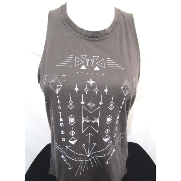 Urban Outfitters Project Social T Gray Tribal Print Sleeveless Tank Women M - Picture 2 of 7